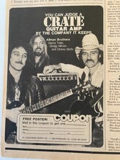 The Allman Brothers, Crate Amplifiers, Vintage Print Ad