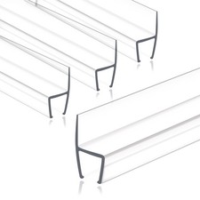 Frameless Shower Door Seal Strip 4 Pack x 39 Inch H for 3/8" Thick Glass Show...