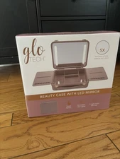 Glo Tech Beauty Case With Led Mirror Maximal Organization 3 Light Color Settings