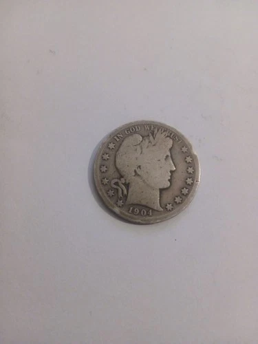 1904 Charles barber Siver half dollar No Mint