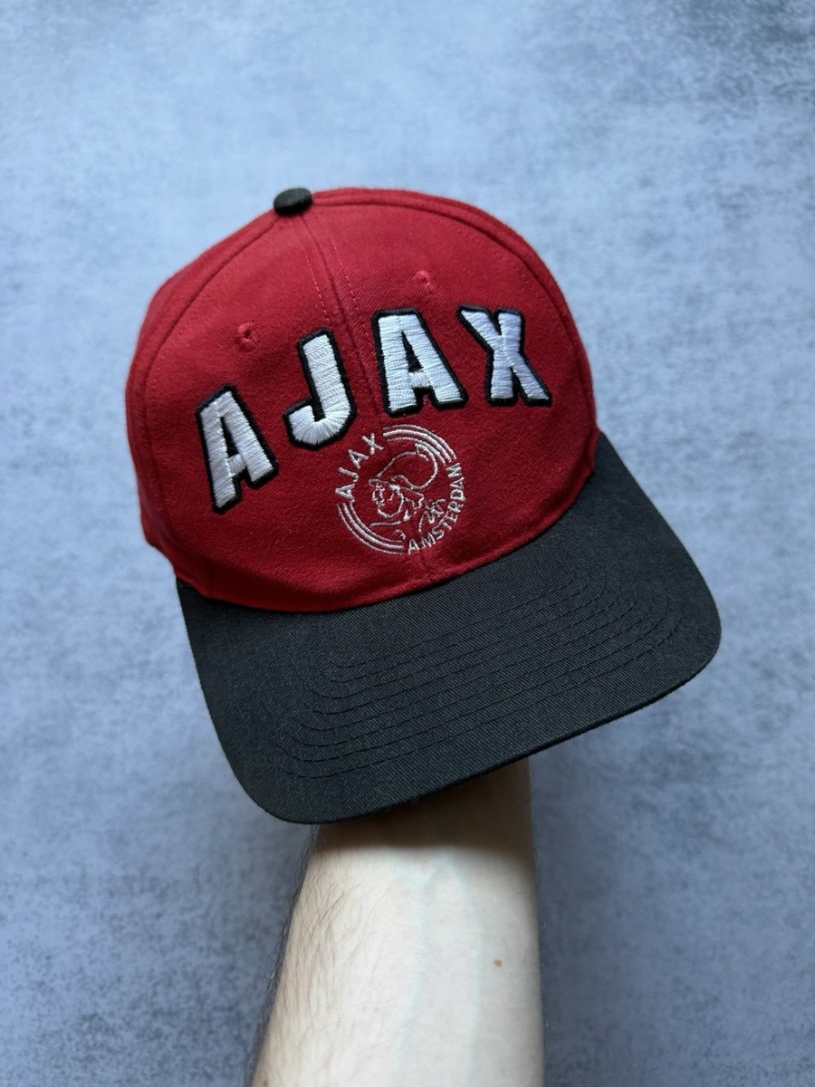 Vintage Ajax Amsterdam Umbro 90s Soccer Football Hat Cap Mens Red