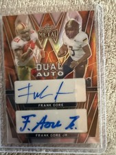 2024 Leaf  Metal Fire Frank Gore & Frank Gore Jr. Dual Auto 2/9 Mojo