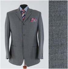 Mens Vintage Blazer 44R UK Size SPRINGFIELD Grey Sport Coat Jacket
