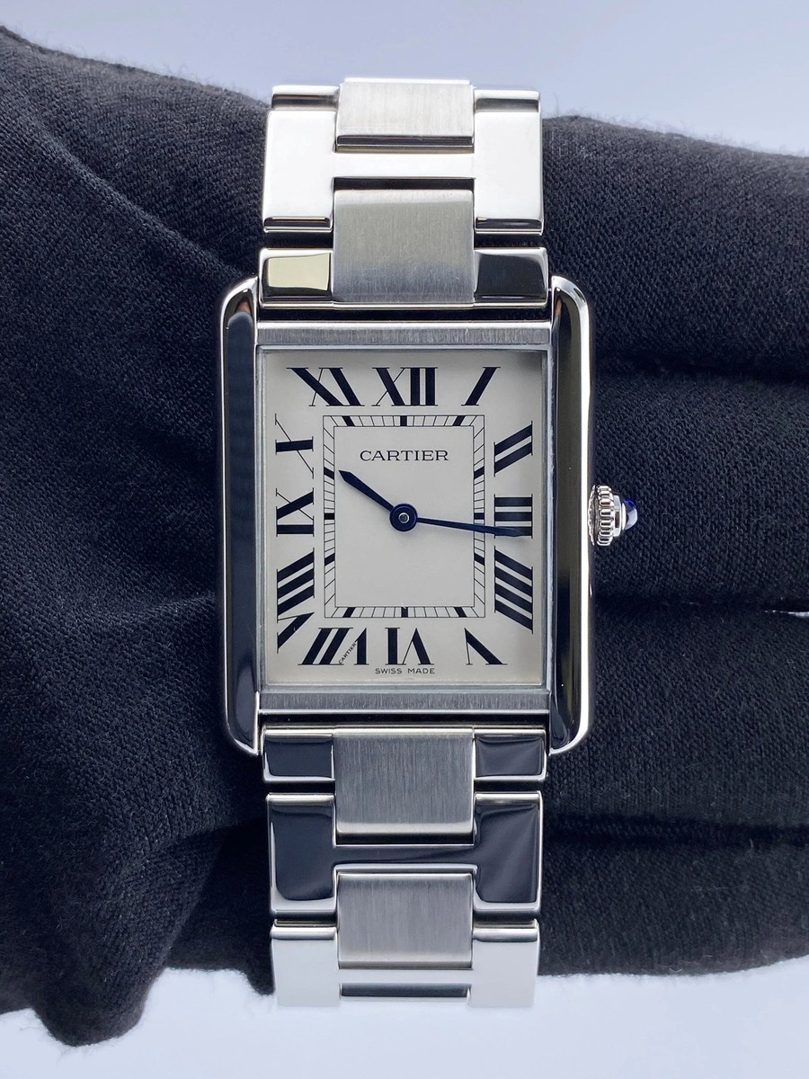 Cartier Tank Solo Large W5200014 Silver Dial Mens Watch | eBay
