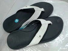 UsedLikeNew - Reef Mens Flip Flops Cushion Phantom 2.0, White/Charcoal, 10