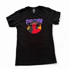 Thrasher Roja Black Graphic T-Shirt – Men’s Size Medium