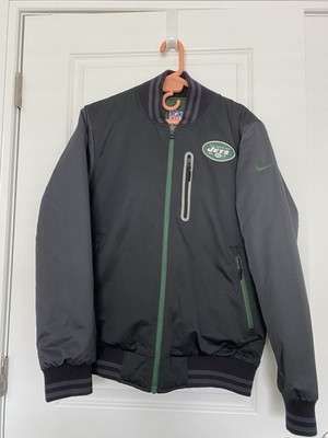 NY  Jets-Nike NFL On Field Winter Jacket-Mens-Medium-Reversible Bomber