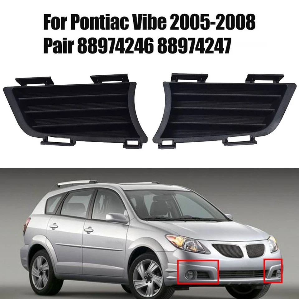 2Pcs Front Bumper Lower Fog Light Cover Outer Grilles For Pontiac Vibe 2005-2008 — 第 4/4 张图片