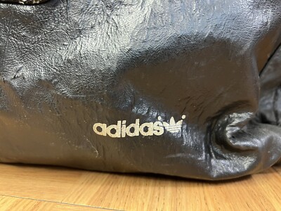 Vintage Adidas Made in Yugoslavia 1970's Black Hand-Gym-Bag LARGE