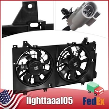 Cooling Fan Dual Radiator Cooling Fan for Mazda 3 2014-2018 L4 2.5L L4 2.0L