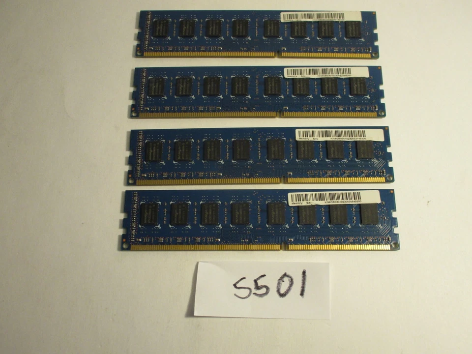 Nanya LOT of 4X4GB=16Gb PC3-10600 1333Mhz DDR3 DESKTOP MEMORY RAM (5501) - Image 2 of 2