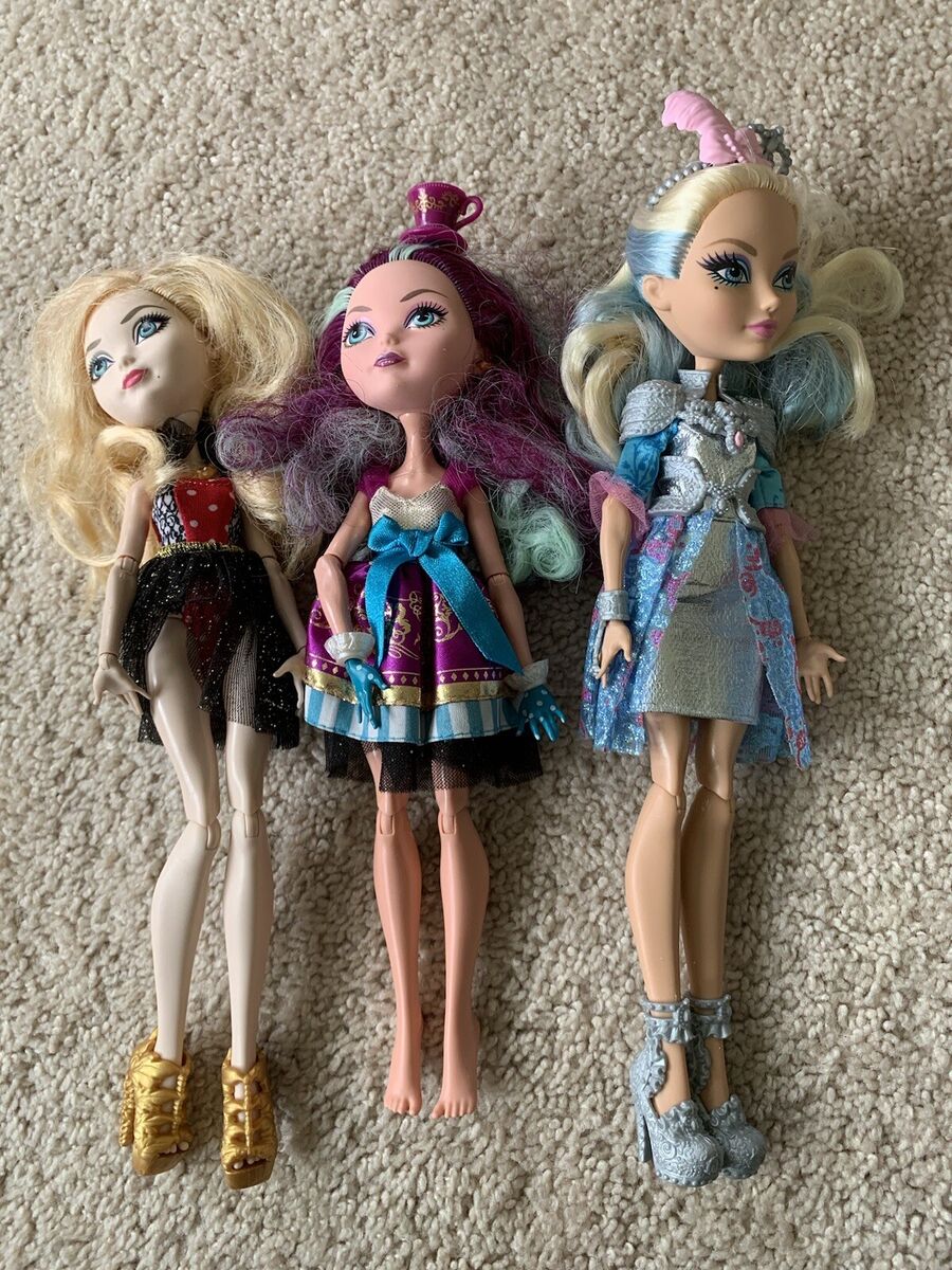 Ever After High Dolls Darling Charming Doll Madeline Hatter Lot