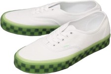 VANS CLASSIC Authentic Mens US 9-10 White Green AthleticSneakers Shoes NEW