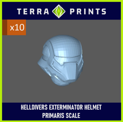 HELLDIVER EXTERMINATOR  HELMET (10x) compatable with warhammer 40k Primaris