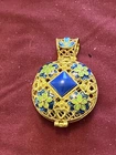 VTG GOLD PLATED AND ENAMEL PENDANT - 1980/90s Costume Jewelry