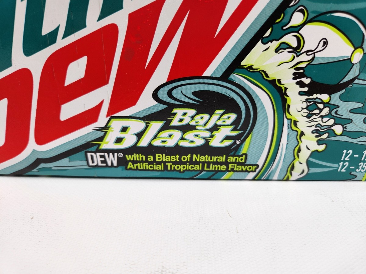 Baja Blast Mountain Dew 12 Pack of Cans - Mtn Dew 20th Bajaversary
