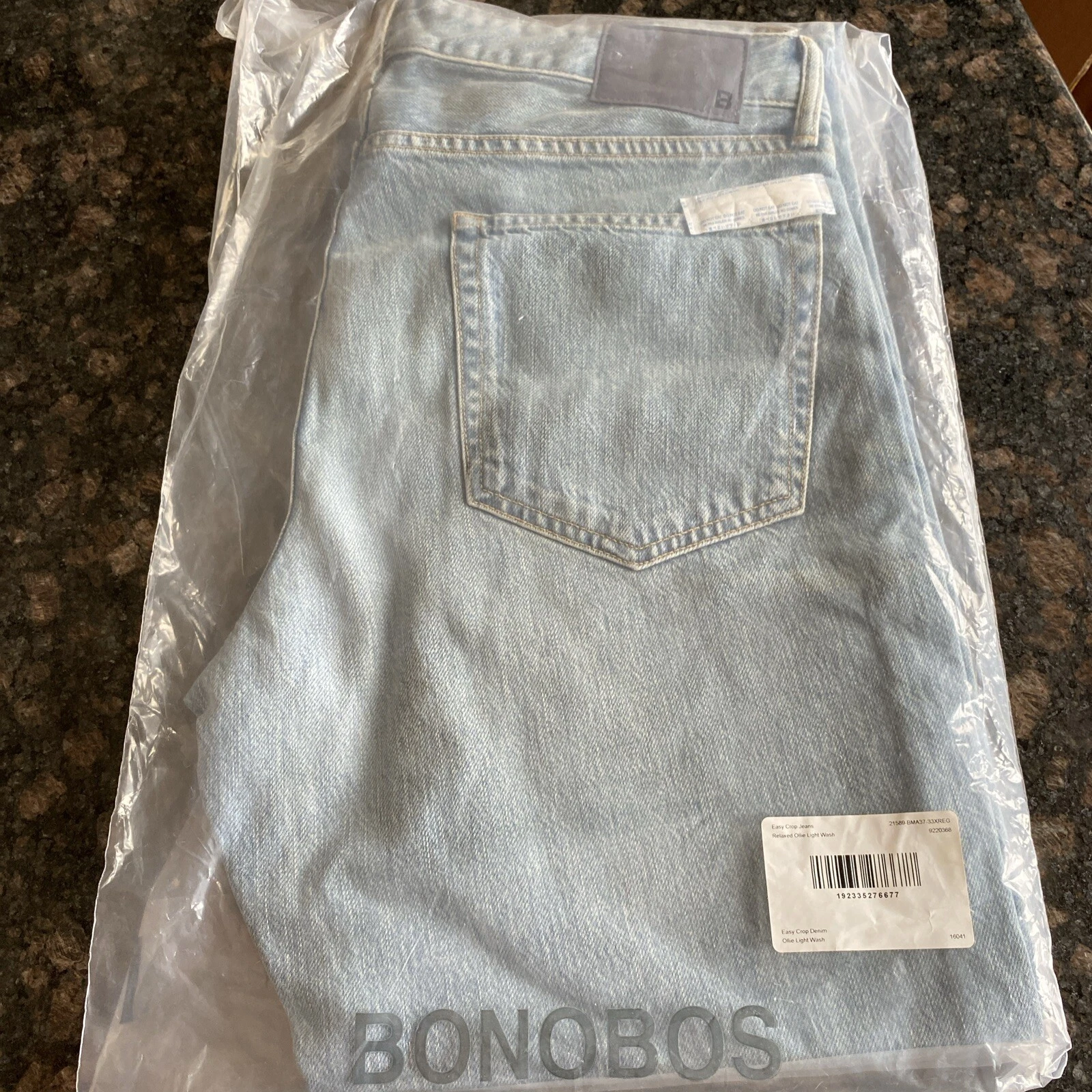 Bonobos Denim Jeans Easy Crop Relaxed Ollie light Wash 33-Regular USA New V545