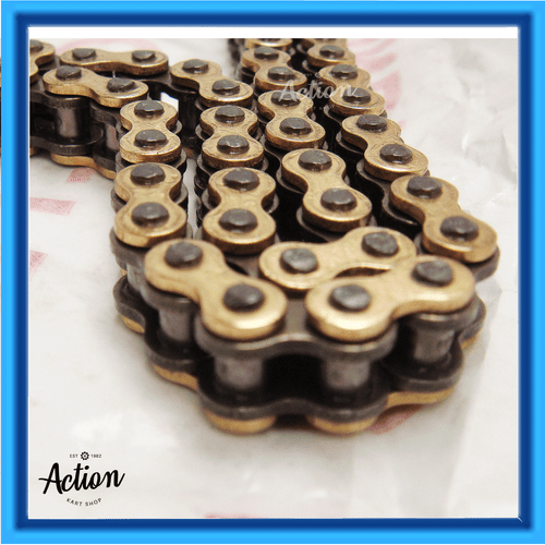 GO KART DID 219 GOLD & BLACK DHA RACING CHAIN 92 TO 114 LINK YOU CHOOSE INSIDE - Picture 2 of 2