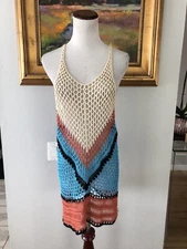 Un Brand Crochet Knitted Cover Up Beach Summer Dress One Size