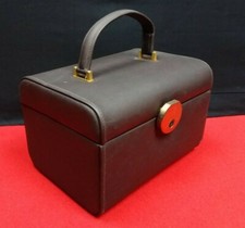 BEAUTY CASE da viaggio VALIGIA BORSE Made in Italy Vintage in PELLE ecopelle 900