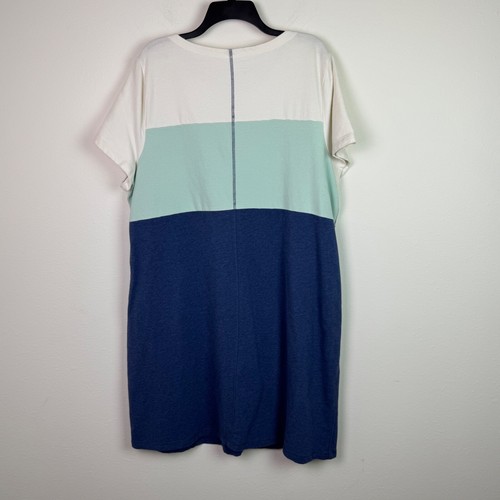 T by Talbots Damen French Terry Kleid Colorblock Kurzarm Übergröße 3X - Bild 3 von 6