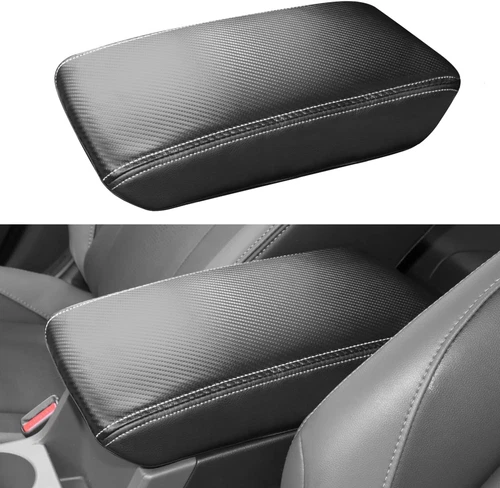 Carbon Fiber Texture Center Armrest Box Lid Cover Pad Fits 24+ Crosstrek Impreza