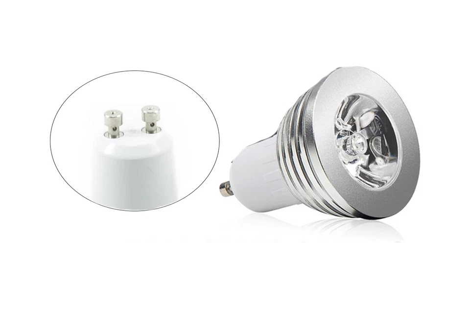 Faretto LED Luce RGB GU10 Lampadina 3W Multicolore Programmabile Telecomando - Immagine 3 di 4