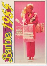 1991 Action/Panini Another First For Barbie 1985 #118 Bath Fun Fashion Playset 