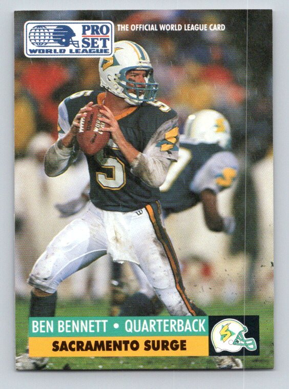 1991 Pro Set - WLAF Inserts #28 Ben Bennett | eBay