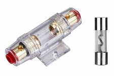 IMC Audio In-Line 4/8 Gauge AGU Fuse Holder with (1) 30 Amp Fuse for Car Audio