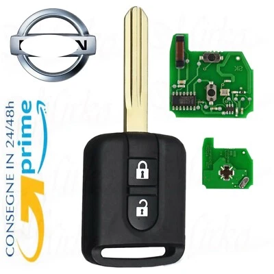ES IEA ELETTRONICA 🇮🇹CHIAVE TELECOMANDO COMPATIBILE NISSAN 2 TASTI COMPLETO DI SCHEDA ELETTRONICA