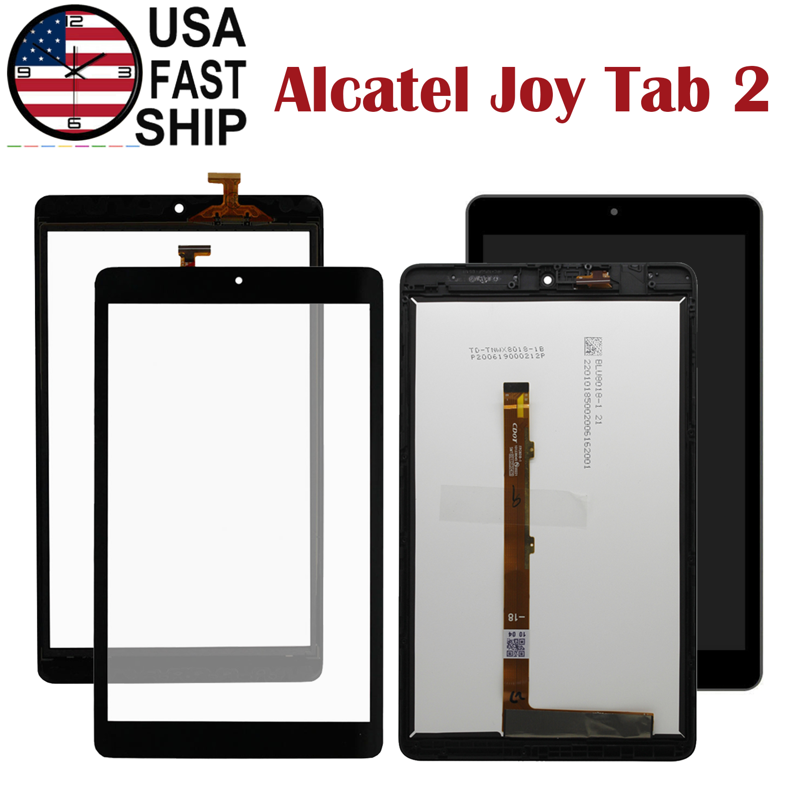 Digitizer LCD Display Touch Screen For Alcatel Joy Tab 2 8.0 9032Z