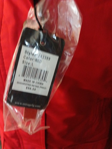 Yok! Size Large Red Jacket Full Zip Hood Hooded Puffer Winter Very Warm New - Picture 7 of 13