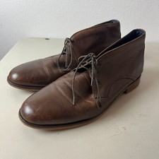 Cole Haan Mens Carter Chukka Ankle Boots Sz 12M Brown Leather Lace-up C10895