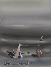 YVES TANGUY Surrealism Art  Poster or Rolled Canvas Print "Titre Inconnu"