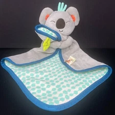 My B Toys Cuddly Gray Koala Bear Koko Dot Security Blanket Baby Lovey 15" Battat