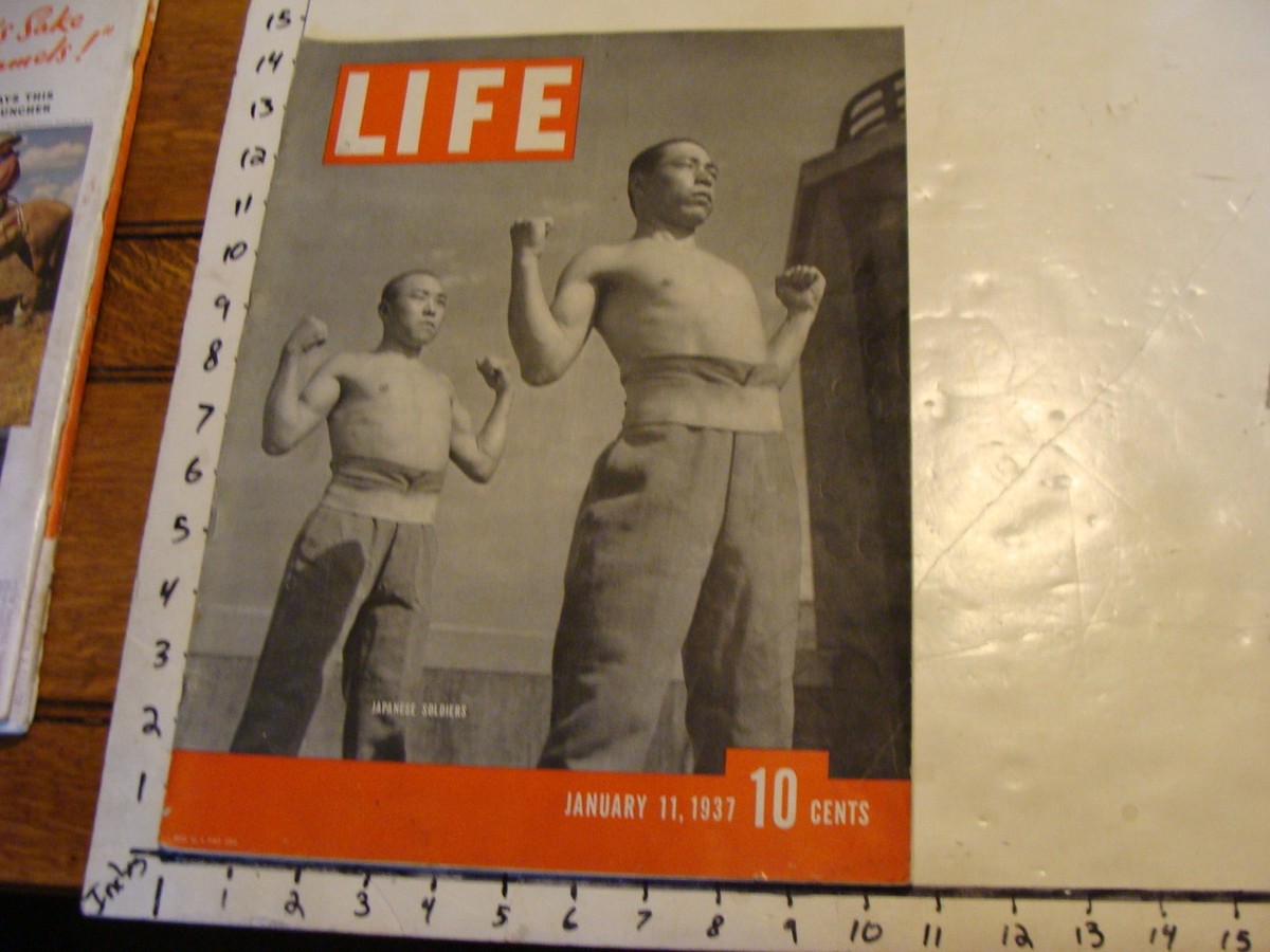 vintage LIFE magazine--Jan. 11, 1937 Japanese Soldier cover