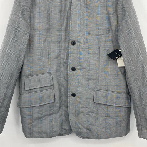 JF J.Ferrar Slim Fit Glen Plaid Jacket Men’s XL Black White Plaid Performance image 3