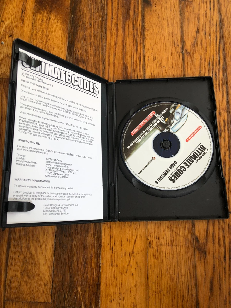 SONY PLAYSTATION 2 Action Replay Ultimate Codes Gran Turismo 4 PS2 VGOOD COND