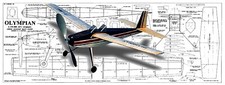 Model Airplane Plans FF : OLYMPIAN 24" Wingspan Rubber-Powered Sport Model
