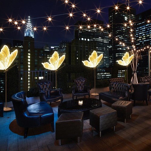 2PC LED Light Wedding Butterfly Floor lamp Creative Butterfly Ceiling Lamp Props - Picture 9 of 16