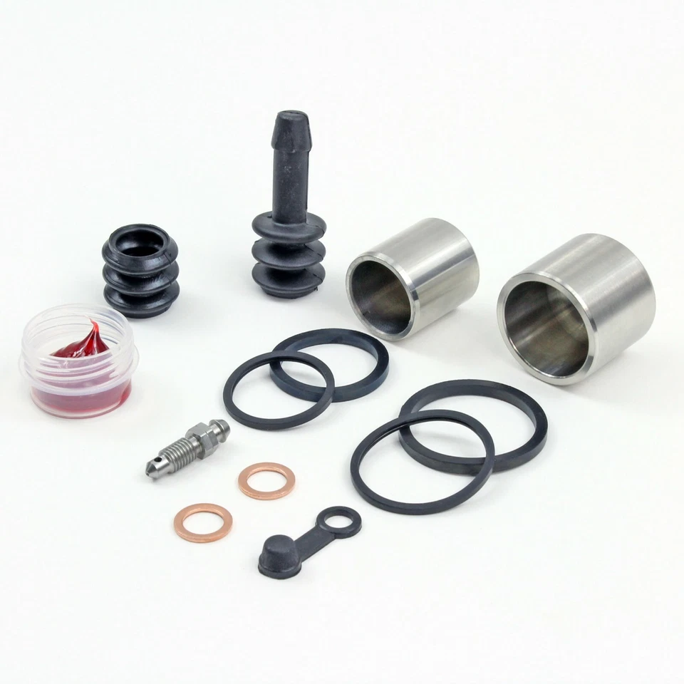Sello de pinza de freno + kit de pistón de acero inoxidable para Suzuki GS500E GS 500 Frt 1989-95 Foto 4 de 4