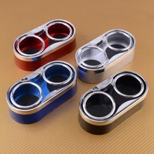 Dual Cup Holder Drink Bottle Adhesive Black Universal Fit For Car Interior