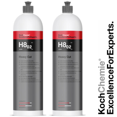 2x Koch Chemie Heavy Cut Polish H8.02 grobe Schleifpolitur 1L 1000ml 