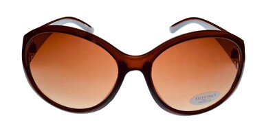 Ellen Tracy Womens Brown Plastic Rectangle Sunglass  display picture 1