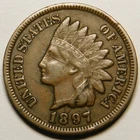 1897 Indian Head Cent Penny VF-Details  "Actual Coin Pictured"