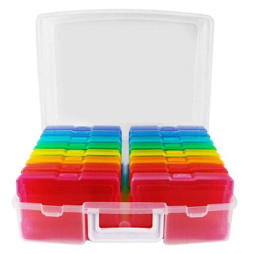 Photo Case 4"x6", 16 Inner Photo Keeper Organizer Storage Containers Box.