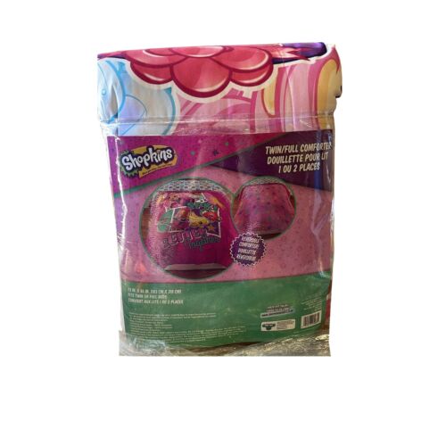 Shopkins 4 Pcs Kids Twin Sheet Set Single Bedding Set with Reversible Comforter - Picture 8 of 8