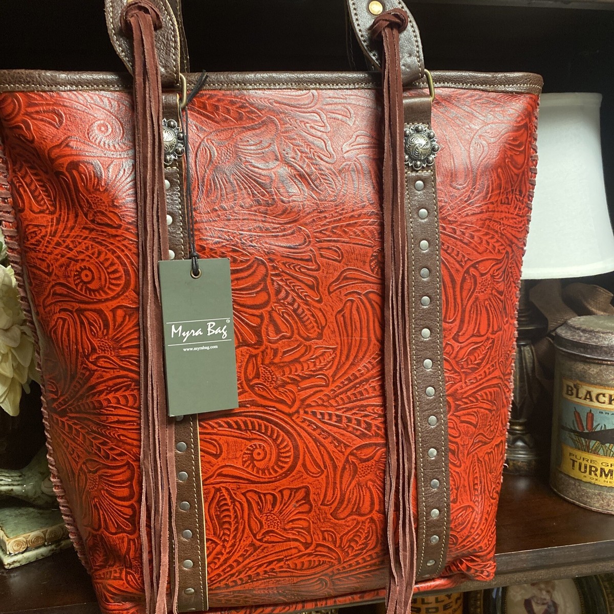 MYRA BAG-NWT-Beautiful Handcrafted Leather &Hide Bags  display picture 1