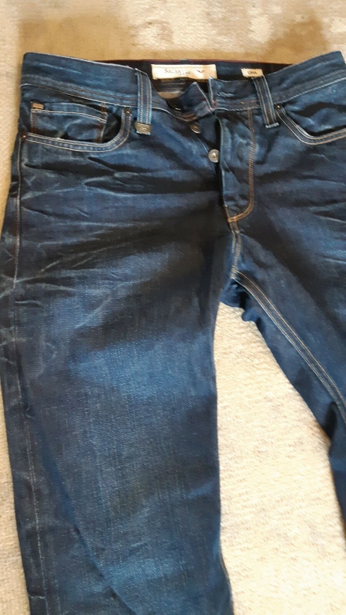 Jean Homme Salsa Modèle Lima - Coupe Droite Ajustée - Taille W28 L34 (38) - Occasion Très Bon état